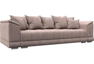 Диван прямой НордСтар НПБ TOWER 05 бежевый (Велюр)