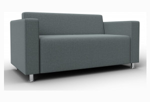 Диван прямой Лига-093 ВН Амур 07 серый (Рогожка)