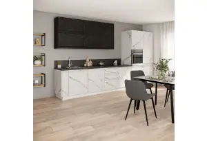 Модульная кухня Скала Мрамор Арктик / Гранит Оникс МДФ