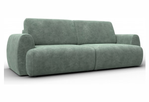 Диван прямой Лига-115 НПБ BRUT 08 зеленый (Велюр)