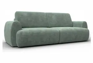 Диван прямой Лига-115 НПБ BRUT 08 зеленый (Велюр)