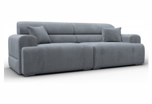 Диван прямой Лига-109 НПБ TOWER 10 серый (Велюр)