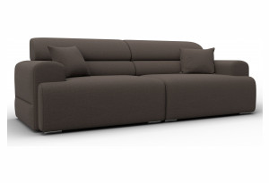 Диван прямой Лига-109 НПБ Амур 05 коричневый (Рогожка)