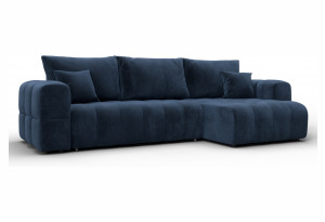 Диван угловой Лига-110 НПБ угол универсальный TOWER 13 синий (Велюр)