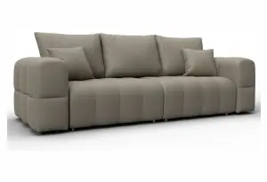 Диван прямой Лига-110 НПБ GRIFON 04 бежевый (Экокожа)