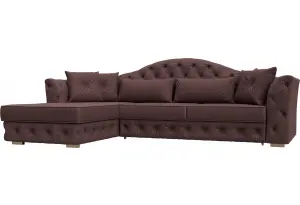Диван угловой Артис левый угол JOLY 09 бордовый (Замша)