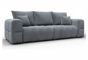 Диван прямой Лига-110 НПБ TOWER 10 серый (Велюр)