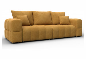 Диван прямой Лига-110 НПБ BRUT 10 желтый (Велюр)