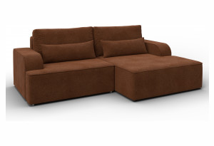 Диван угловой Лига-120 угол правый LAIM 14 терракотовый (Велюр)