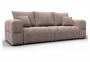 Диван прямой Лига-110 НПБ TOWER 05 бежевый (Велюр)