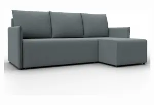 Диван угловой Лига-124 угол универсальный Амур 07 серый (Рогожка)