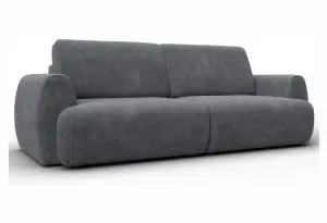 Диван прямой Лига-115 НПБ BRUT 16 темно-серый (Велюр)