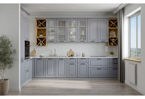 Модульная кухня Империя Серый эмалит МДФ Композиция № 3