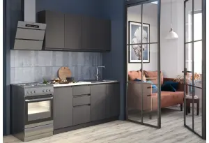 Кухня Стиль 1600 Графит 1,6 м