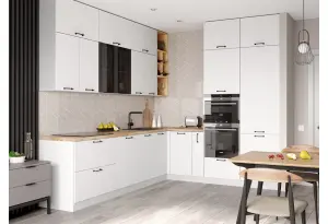 Модульная кухня Лофт Штукатурка белая МДФ