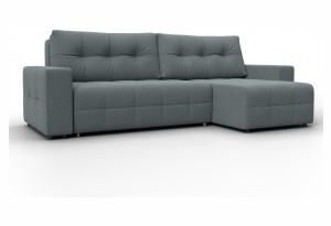 Диван угловой Лига-122 угол универсальный Амур 07 серый (Рогожка)