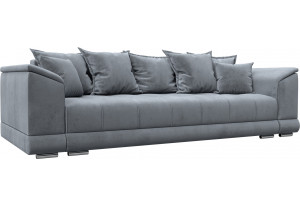 Диван прямой НордСтар НПБ TOWER 10 серый (Велюр)