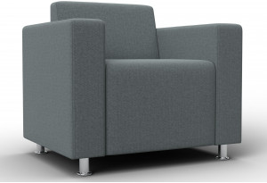 Кресло Лига-093 ВН Амур 07 серый (Рогожка)