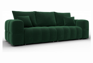 Диван прямой Лига-110 НПБ SEVEN 626 зеленый (Велюр)