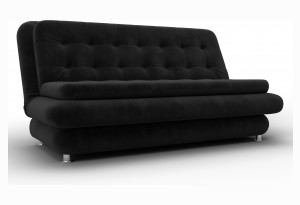 Диван-книжка Лига-123 SEVEN 35 черный (Велюр)