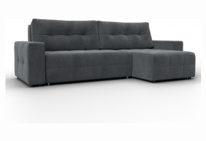 Диван угловой Лига-122 угол универсальный LAIM 23 светло-серый (Велюр)