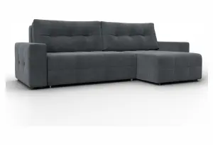 Диван угловой Лига-122 угол универсальный LAIM 23 светло-серый (Велюр)