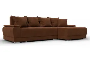 Диван угловой Лига-119 угол правый LAIM 14 терракотовый (Велюр)