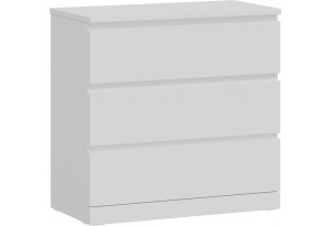 Комод Варма 3 с тремя выдвижными ящиками, цвет белый