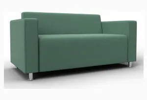 Диван прямой Лига-093 ВН Амур 11 зеленый (Рогожка)