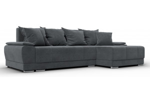 Диван угловой Лига-119 угол правый LAIM 23 светло-серый (Велюр)