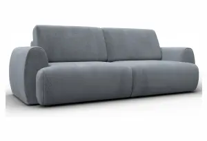 Диван прямой Лига-115 НПБ TOWER 10 серый (Велюр)