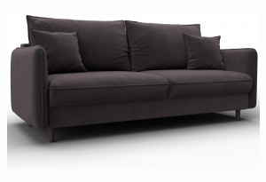 Диван прямой Лига-064 НПБ SEVEN 727 коричневый (Велюр)