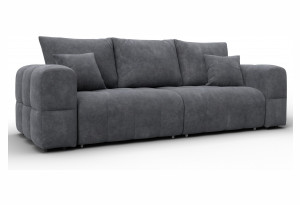 Диван прямой Лига-110 НПБ BRUT 16 темно-серый (Велюр)