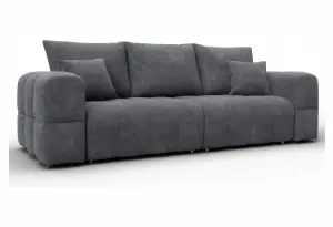 Диван прямой Лига-110 НПБ BRUT 16 темно-серый (Велюр)