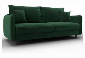 Диван прямой Лига-064 НПБ SEVEN 626 зеленый (Велюр)