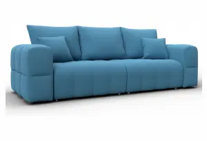 Диван прямой Лига-110 НПБ Амур 10 голубой (Рогожка)