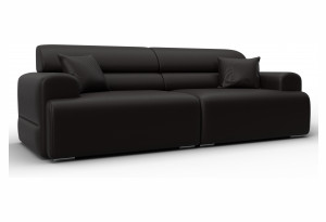 Диван прямой Лига-109 НПБ GRIFON 12 коричневый (Экокожа)