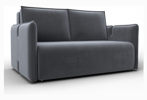 Диван прямой Лига-117 SEVEN 17 серый (Велюр)