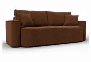 Диван прямой Лига-118 НПБ LAIM 14 терракотовый (Велюр)