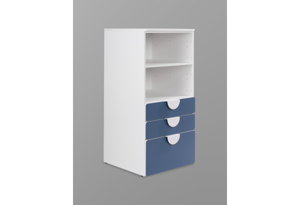 S02436 ПИКСИ стеллаж с 3 ящиками 60x57x123, озорной василек - главное фото