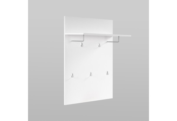 Вешалка СИРИУС настенная с полкой, цвет белый - главное фото