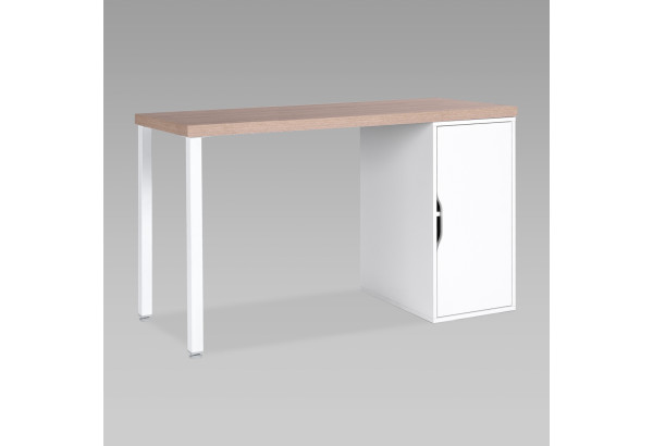 S01545 ИНГАР 2/ДВ/T стол письменный 140x75x55, дуб беленый/белый - главное фото