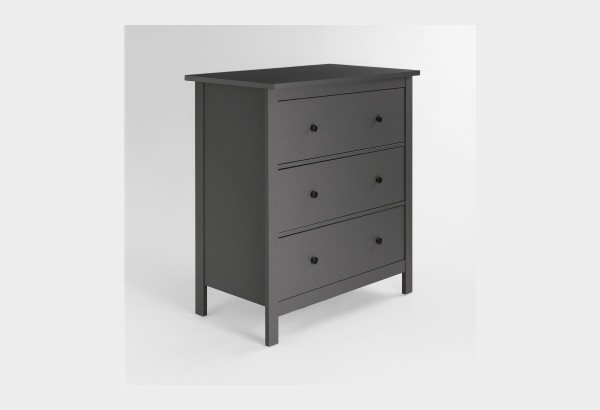 2.08.02.020.4 САГА комод 3 ящика серый - главное фото