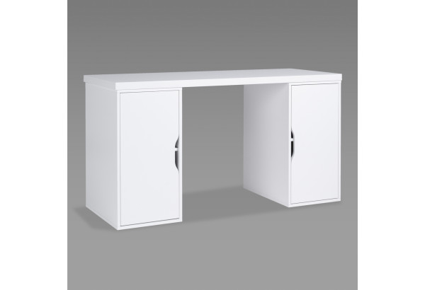 S01569 ИНГАР 2/ДВ/ДВ стол письменный 140x75x55, белый - главное фото