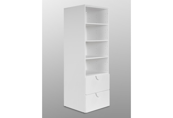 S02030 ПИКСИ стеллаж с 2 ящиками 60x57x183, робкий подснежник - главное фото