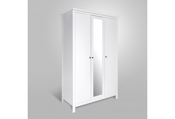 2.08.01.040.1 САГА шкаф 3 двери с зеркалом белый - главное фото