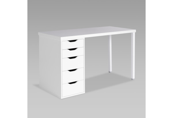 Стол письменный Ингар белый,120x75, с одной тумбой - главное фото