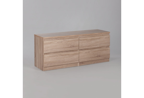 Тумба КАСТОР длинная с четырьмя ящиками, цвет Дуб Сонома - главное фото