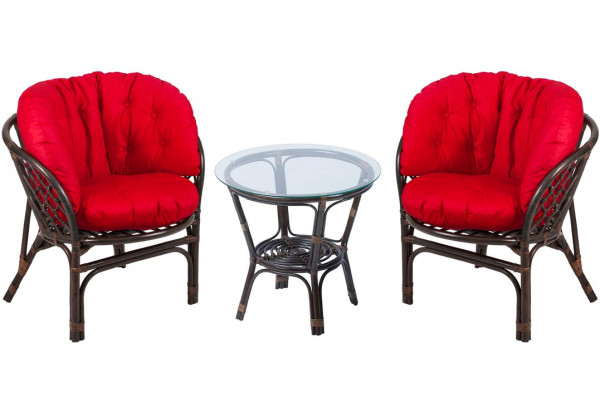 Багама Дуэт с красными подушками (стол круглый) - главное фото