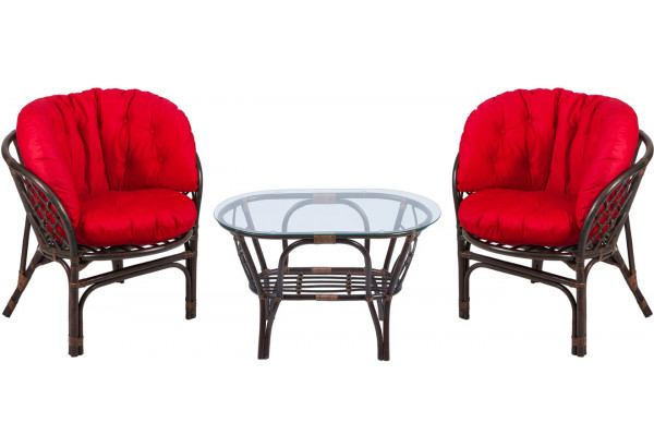 Багама Дуэт с красными подушками (стол овальный) - главное фото